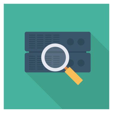 Veritabanı & araması için düz simgeler sunuluyor