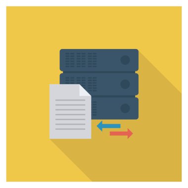 Depolama & dosyası için düz simgeler sunuluyor