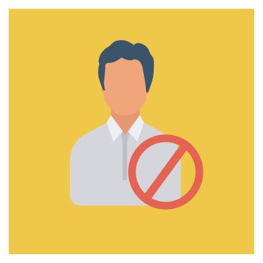  İnsan Kaynakları Düz ikon vektör çizimi. İş adamı