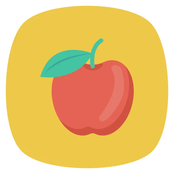 Health Fitness Flat Icon Fruit Food — 스톡 벡터