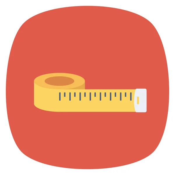 Health Fitness Flat Icon Measurement Scale — Stock Vector