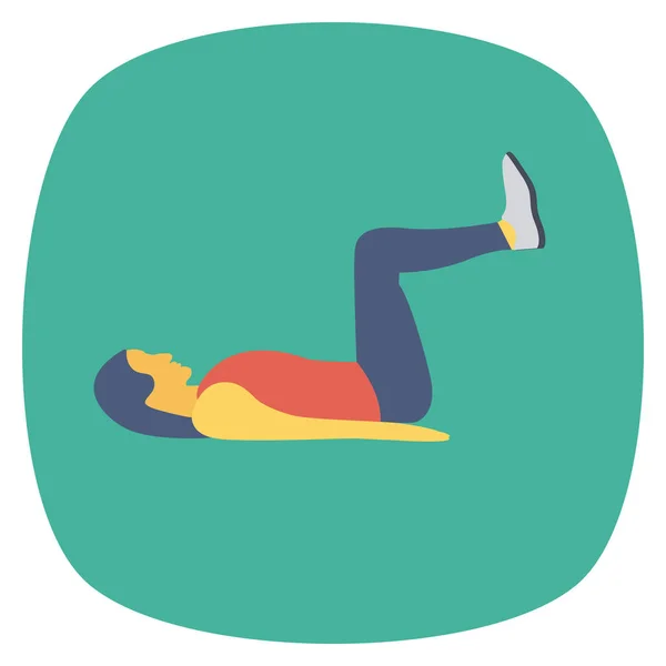 Salud Fitness Icono Plano Para Entrenamiento Actividad — Vector de stock