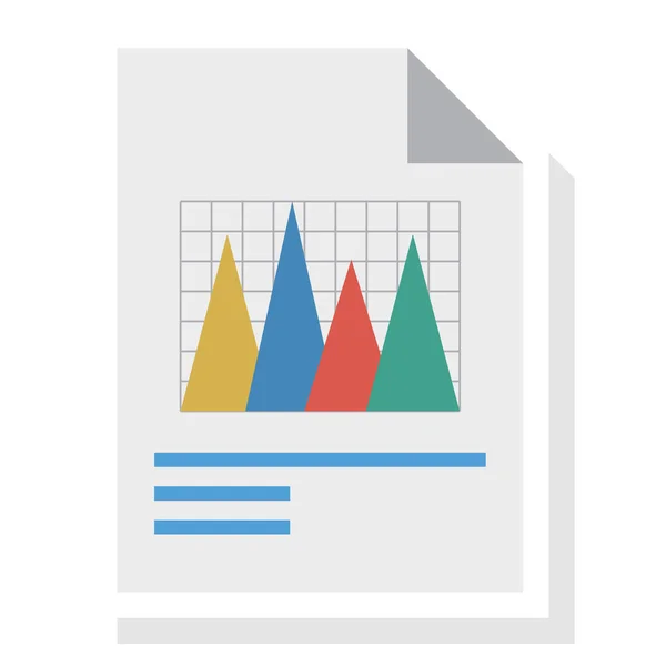 Business Management Flat Icon Chart Report — Stock Vector