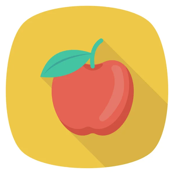 Health Fitness Flat Icon Fruit Food — ストックベクタ