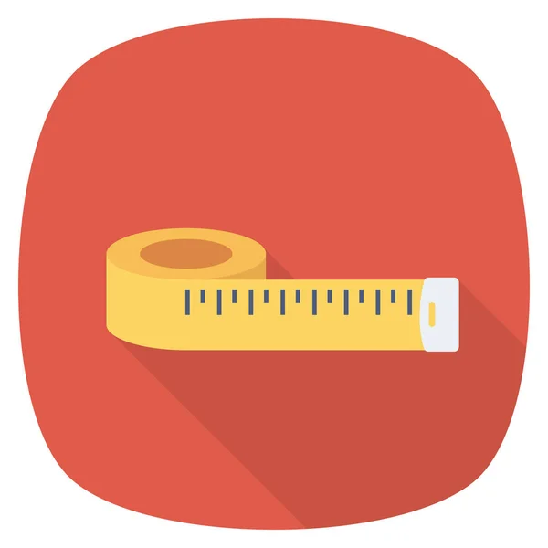 Здоровье Фитнес Плоская Иконка Измерения Масштаба — стоковый вектор