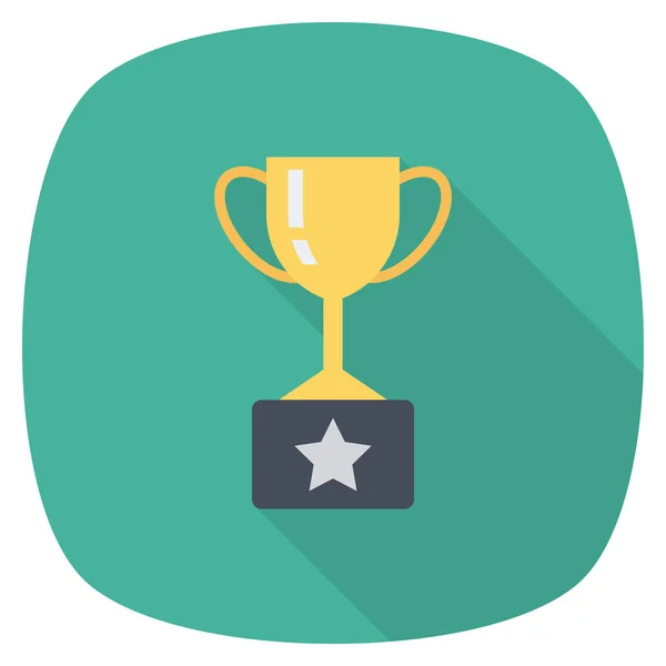 Health Fitness Flat Icon Cup Achievement — 스톡 벡터