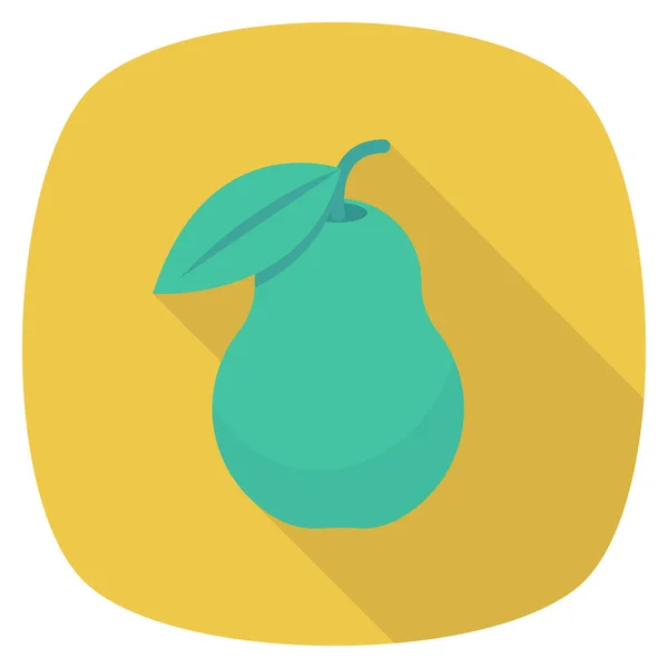 Gezondheid Fitness Flatscreen Icoon Voor Fruit Voedsel — Stockvector