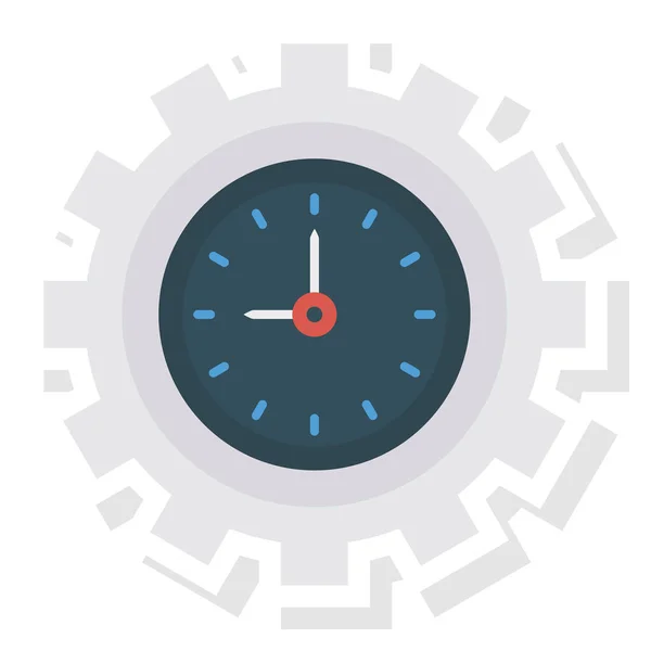 Business Management Iconos Planos Para Reloj Reloj — Vector de stock