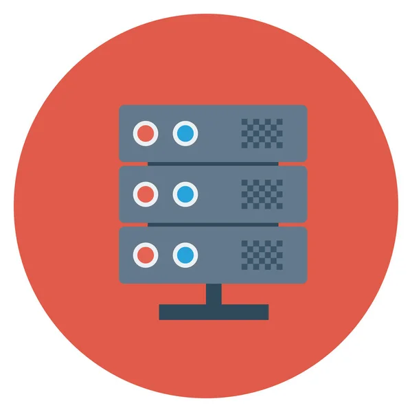 Hosting Flacher Icons Für Datenbank Speicherung — Stockvektor