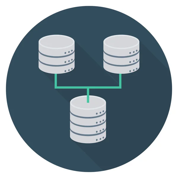 Hospedagem Ícones Planos Para Banco Dados Rede —  Vetores de Stock