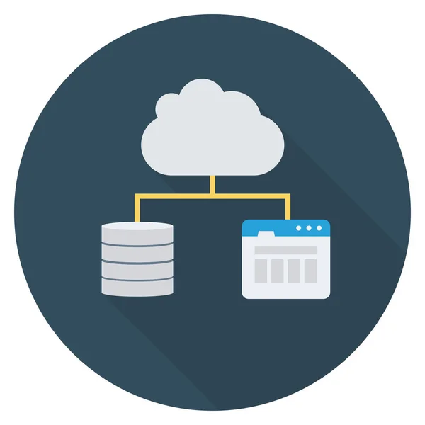 Hospedagem Ícones Planos Para Armazenamento Servidor — Vetor de Stock
