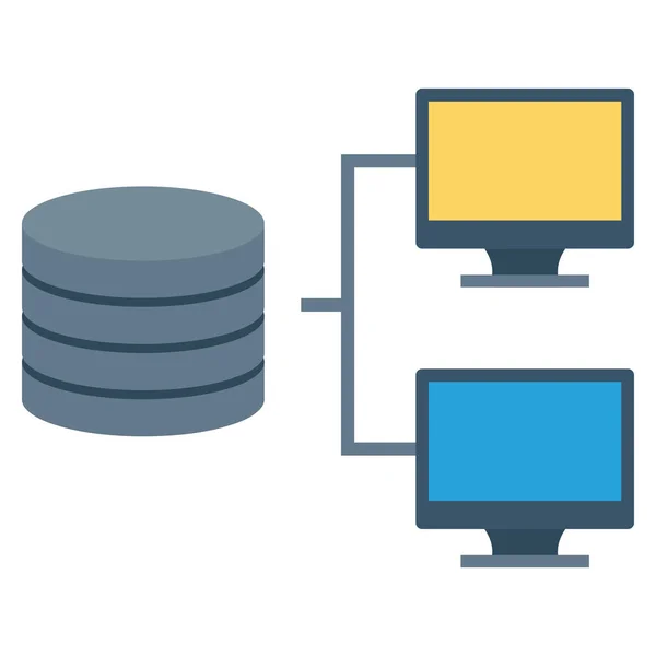 Hosting Flat Icon Für Verbindung Und Hosting — Stockvektor