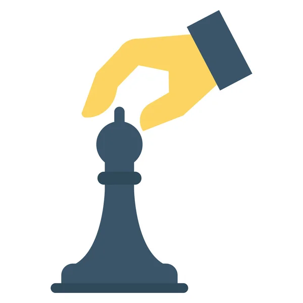 Human Resource Flat Icon Vector Illustration Chess Player — 스톡 벡터