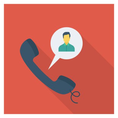  İnsan Kaynakları Düz ikon vektör çizimi. konuşma