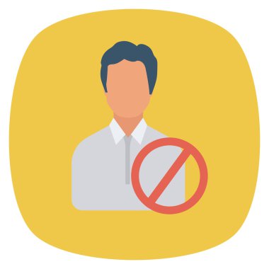  İnsan Kaynakları Düz ikon vektör çizimi. İş adamı 