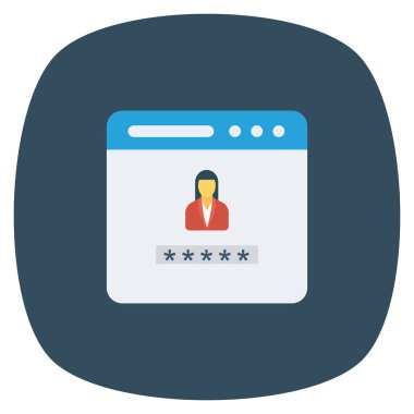  İnsan Kaynakları Düz ikon vektör illüstrasyonu. 