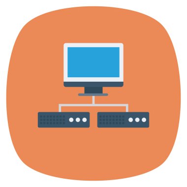 Ağ paylaşımı için düz simgeler sunuluyor