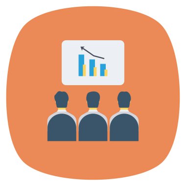  İnsan Kaynakları Düz ikon vektör çizimi. iş adamları 