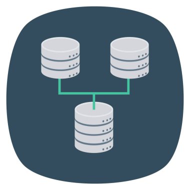 Ağ paylaşımı için düz simgeler sunuluyor
