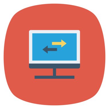 Ağ paylaşımı için düz simgeler sunuluyor