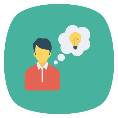  İnsan Kaynakları Düz ikon vektör çizimi. fikir