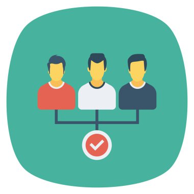 İnsan kaynakları düz iş ikonu. şirket