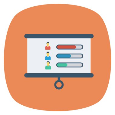 İnsan kaynakları düz iş simgesi. 