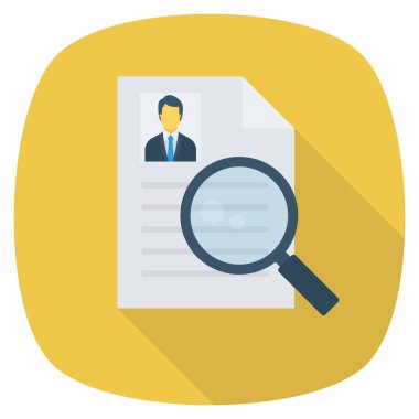 İnsan kaynakları düz iş ikonu. cv