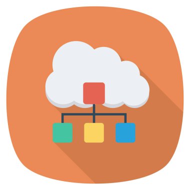 Düz Meydan Yuvarlak Gölgeli İkona ev sahipliği yapıyor. bulut