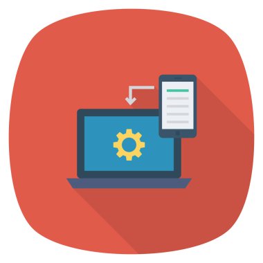 Düz Meydan Yuvarlak Gölgeli Simgeye Sunucu. 