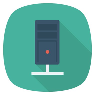 Düz Meydan Yuvarlak Gölgeli Simgeye Sunucu. 