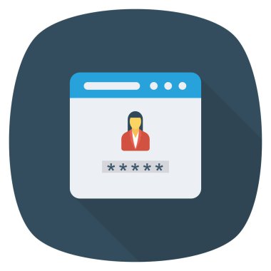 İnsan kaynakları düz simgesi, vektör