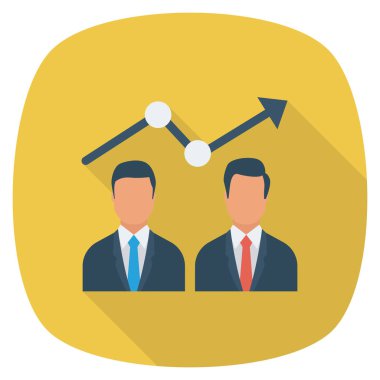 İnsan kaynakları düz iş ikonu. iş adamları