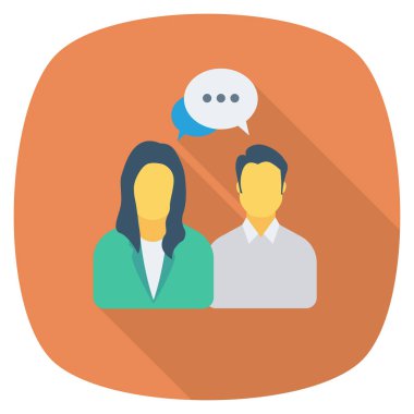 İnsan kaynakları düz iş ikonu. iş adamları