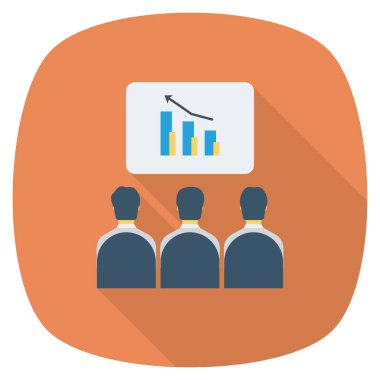 İnsan kaynakları düz iş ikonu. iş adamları