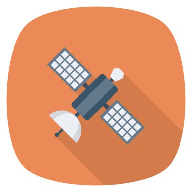 Düz Meydan Yuvarlak Gölgeli İkona ev sahipliği yapıyor. uydu 