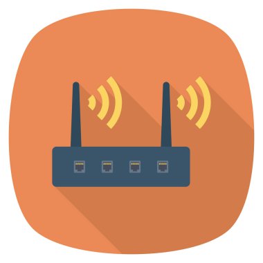 Düz Meydan Yuvarlak Gölgeli İkona ev sahipliği yapıyor. wi-fi