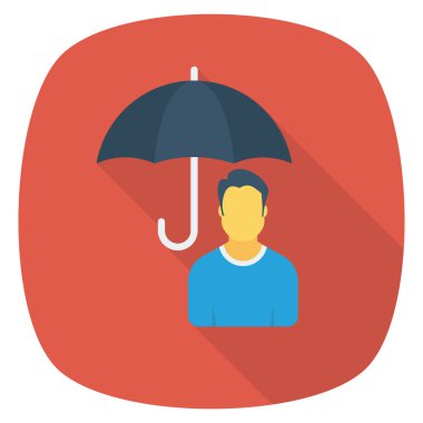 İnsan kaynakları düz iş ikonu. İş adamı