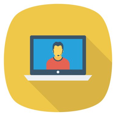 İnsan kaynakları düz simgesi, vektör