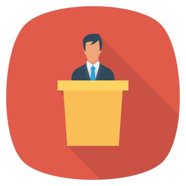 İnsan kaynakları düz simgesi, vektör