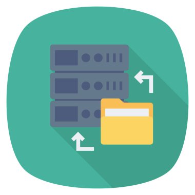 Düz Meydan Yuvarlak Gölgeli Simgeye Sunucu. 