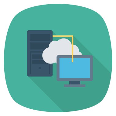 Düz Meydan Yuvarlak Gölgeli İkona ev sahipliği yapıyor. bulut