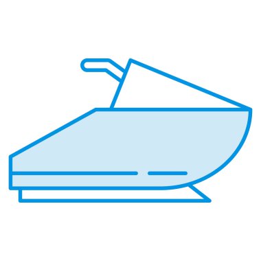 Okyanus ve Deniz Hattı Ayrıntılı simge. motor botu