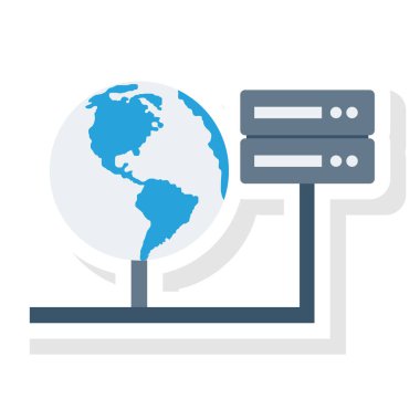 Düz simge, vektör illüstrasyonu sunuluyor. 