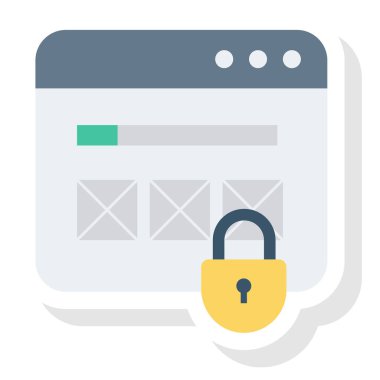 Düz simge, vektör illüstrasyonu sunuluyor. 