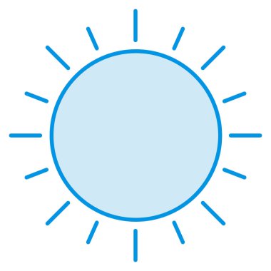 Güneş ışığı ve hava durumu için Düz Hava simgeleri