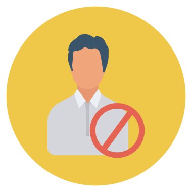  İnsan Kaynakları Düz ikon vektör çizimi. İş adamı 