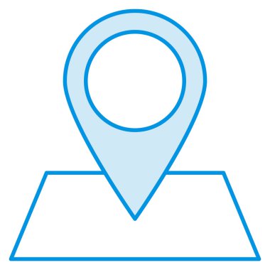 Okyanus ve Deniz Hattı ikonu. işaretleyici