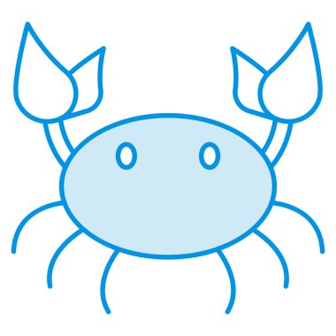 Okyanus ve Deniz Çizgisi ikonu. yengeç