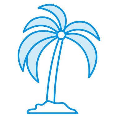 Palmiye ağacı ikonu vektör illüstrasyonu 